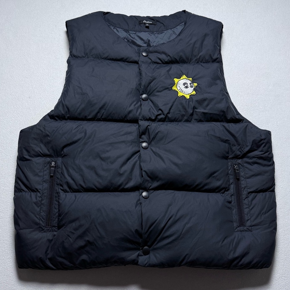 Malbon x Gloryboyz Down Puffer Vest Mens Medium Black Golf Jacket Glogang